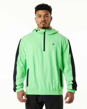 Atari Green Alphalete Infinity Tech Jacket Men's Jackets | 6075412-OY