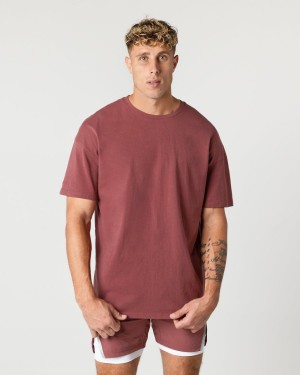 Autumn Alphalete Heavy Cotton Core Tee Men's Shirts | 8923471-GL