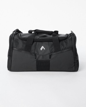 Black Alphalete Essential Duffel Bag Men's Accessories | 4902763-IA