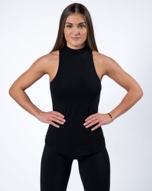 Black Alphalete Evo Tank Women's Tank Top | 4938570-GN