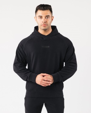 Black Alphalete Identity Pro Hoodie Men's Hoodie | 9457603-RH