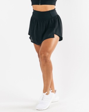 Black Alphalete Trace Skirt Women's Skirts | 9804156-QX