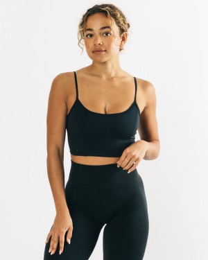 Black Alphalete Ultrasoft Allure Tank Women's Tank Top | 6794025-HT