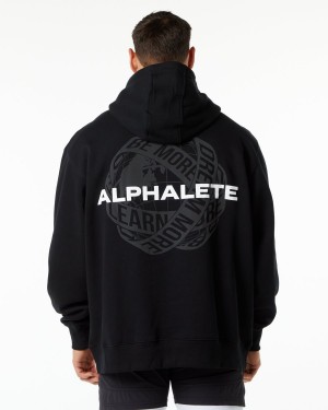 Black Alphalete Unity Hoodie Men's Hoodie | 2698534-QR