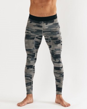 Black Camo Alphalete Core Training Tight Men's Underwear | 6173480-PE