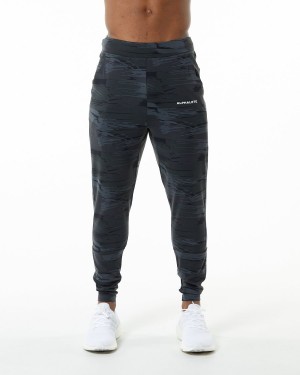 Black Canvas Camo Alphalete Trace Jogger Men's Jogger | 7609538-ZH