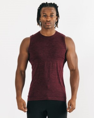 Black Cherry Alphalete Hero Tank Men's Tanks | 0873196-SU