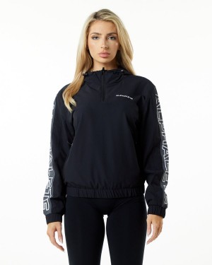 Black Matter Alphalete Infinity Tech Jacket Women's Jackets | 5362197-AZ