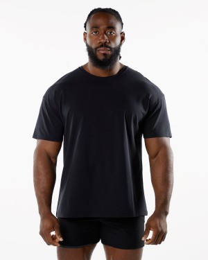 Blackout Alphalete Emblem Tee Men's Shirts | 4351602-NA