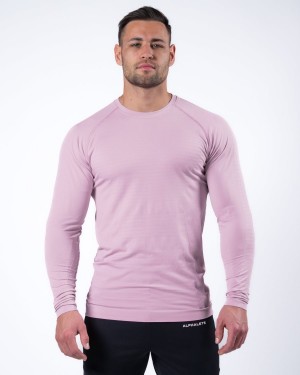 Bloom Alphalete Hero Long Sleeve Tee Men's Shirts | 0527614-QI