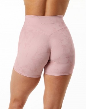 Blossom Alphalete Alphalux Wonder Short 6" Women's Shorts | 7964238-HY