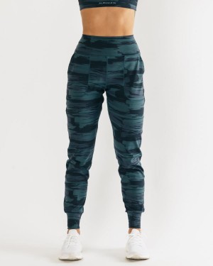 Blue Canvas Camo Alphalete Surface Expanse Jogger Women's Jogger | 5493671-QT