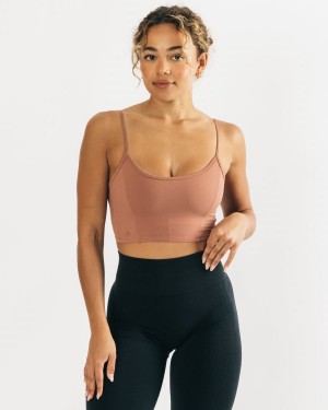 Blush Alphalete Ultrasoft Allure Tank Women's Tank Top | 3206491-IT