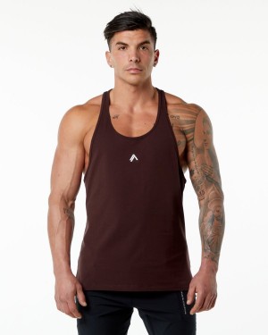 Burgundy Alphalete Emblem Stringer Men's Stringers | 2819054-HW