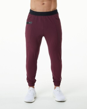 Burgundy Alphalete Studio Pant Men's Jogger | 1504392-UH