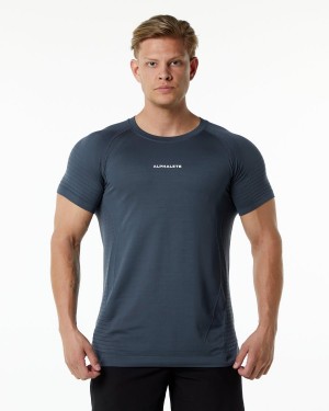 Carbon Alphalete Ozone Tee Men's Shirts | 2194765-KI