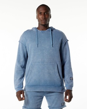 Celestial Blue Alphalete Very Terry Hoodie Men's Hoodie | 3810452-JO