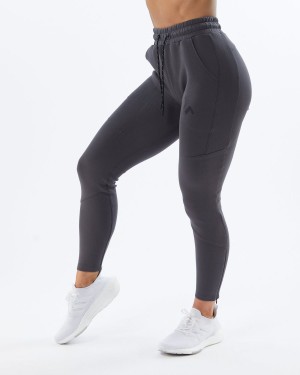 Charcoal Alphalete ELMTS Zip Jogger Women's Jogger | 4860729-LA