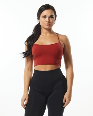 Cherry Alphalete Ultrasoft Camisole Tank Women's Tank Top | 9504631-AV