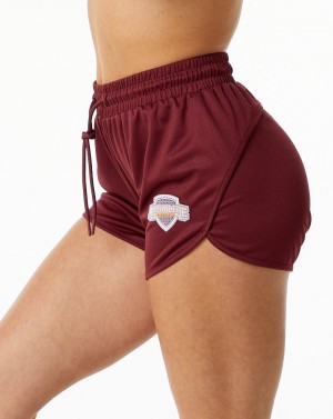 Crimson Alphalete Varsity Short 3.25" Women's Shorts | 0523649-MD