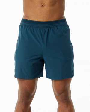 Dark Blue Alphalete Studio Short 6" Men's Shorts | 0418976-ZO