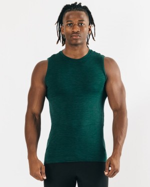 Darkest Pine Alphalete Hero Tank Men's Tanks | 9136728-JU