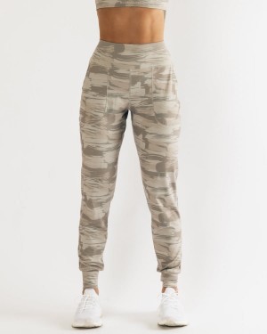 Desert Canvas Camo Alphalete Surface Expanse Jogger Women's Jogger | 8014765-GR