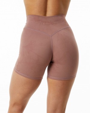 Dusty Rose Alphalete Alphalux Wonder Short 6" Women's Shorts | 9567124-DO