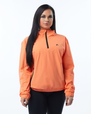 Electric Peach Alphalete Infinity Tech Jacket Women's Jackets | 7240851-SU