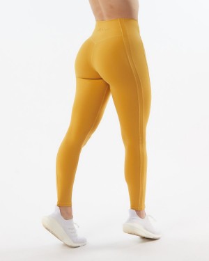 Exotic Yellow Alphalete Pulse Kinetic Legging Women's Leggings | 6081274-FV