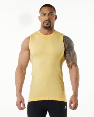 Faded Honey Alphalete Hero Tank Men's Tanks | 1368205-UG