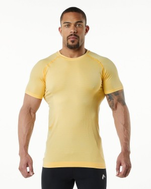 Faded Honey Alphalete Hero Tee Men's Shirts | 3942708-IH