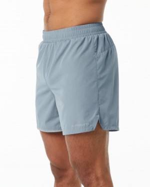 Fog Blue Alphalete Core Stride Short 5” Men's Shorts | 9862015-QY