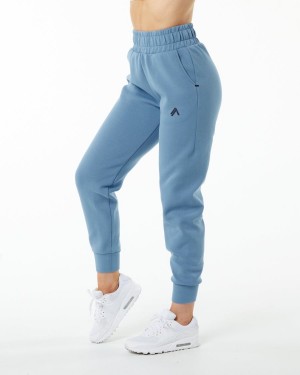 Fog Blue Alphalete ELMTS Cuffed Jogger Women's Jogger | 5016378-XB