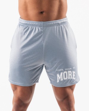 Fog Blue Alphalete LDB More Mesh Short 6” Men's Shorts | 1384902-RU