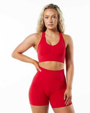 Formula Red Alphalete Amplify Bra Women's Sports Bra | 5467380-ZU