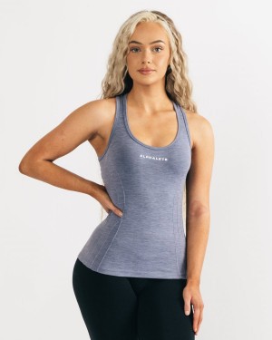 French Blue Alphalete Seamless Tank Women's Tank Top | 4875162-WV