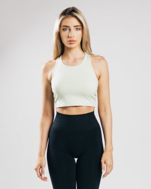 Frozen Spring Alphalete Essential Crop Tank Women's Tank Top | 9257814-IV