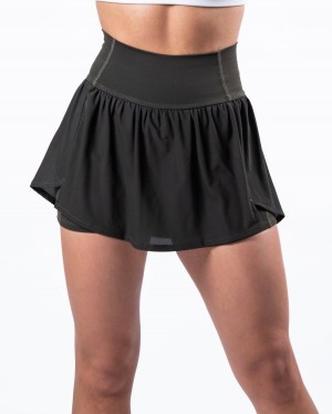 Grey Alphalete Trace Skirt Women's Skirts | 5123890-EX