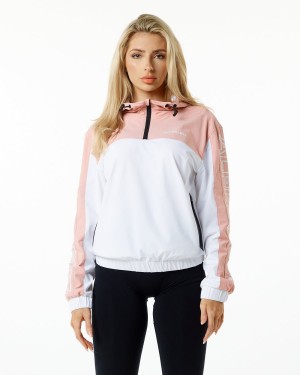 Himalayan Pink Alphalete Infinity Tech Jacket Women's Jackets | 9581360-CW