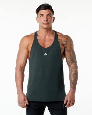 Hunter Green Alphalete Emblem Stringer Men's Stringers | 4209637-DY