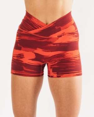 Infrared Canvas Camo Alphalete Surface Power Short 5" Women's Shorts | 2369085-MS