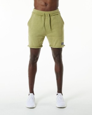 Jade Green Alphalete Very Terry Short Men's Shorts | 4785306-NA