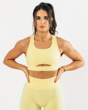 Lemonade Alphalete Trinity Bra Women's Sports Bra | 2716894-ZG