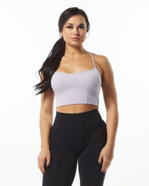 Lilac Alphalete Ultrasoft Camisole Tank Women's Tank Top | 0826354-PD