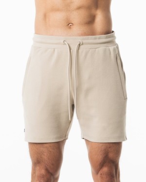 Linen Alphalete Identity Short 6” Men's Shorts | 9837456-VG