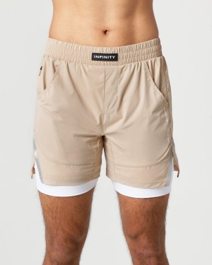 Linen Alphalete Infinity Speed Short 5.5" Men's Shorts | 5029461-EP