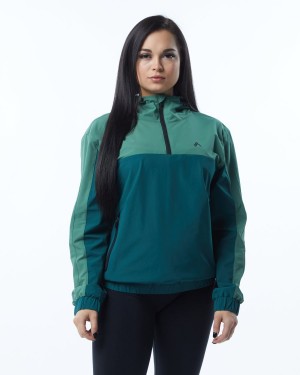 Luxury Green Alphalete Infinity Tech Jacket Women's Jackets | 9062317-GJ