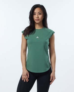 Luxury Green Alphalete Velocity Tee Women's Shirts | 6850234-IZ