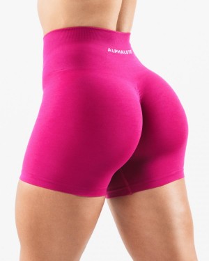 Magenta Alphalete Amplify Short 4.5" Women's Shorts | 3720918-YO